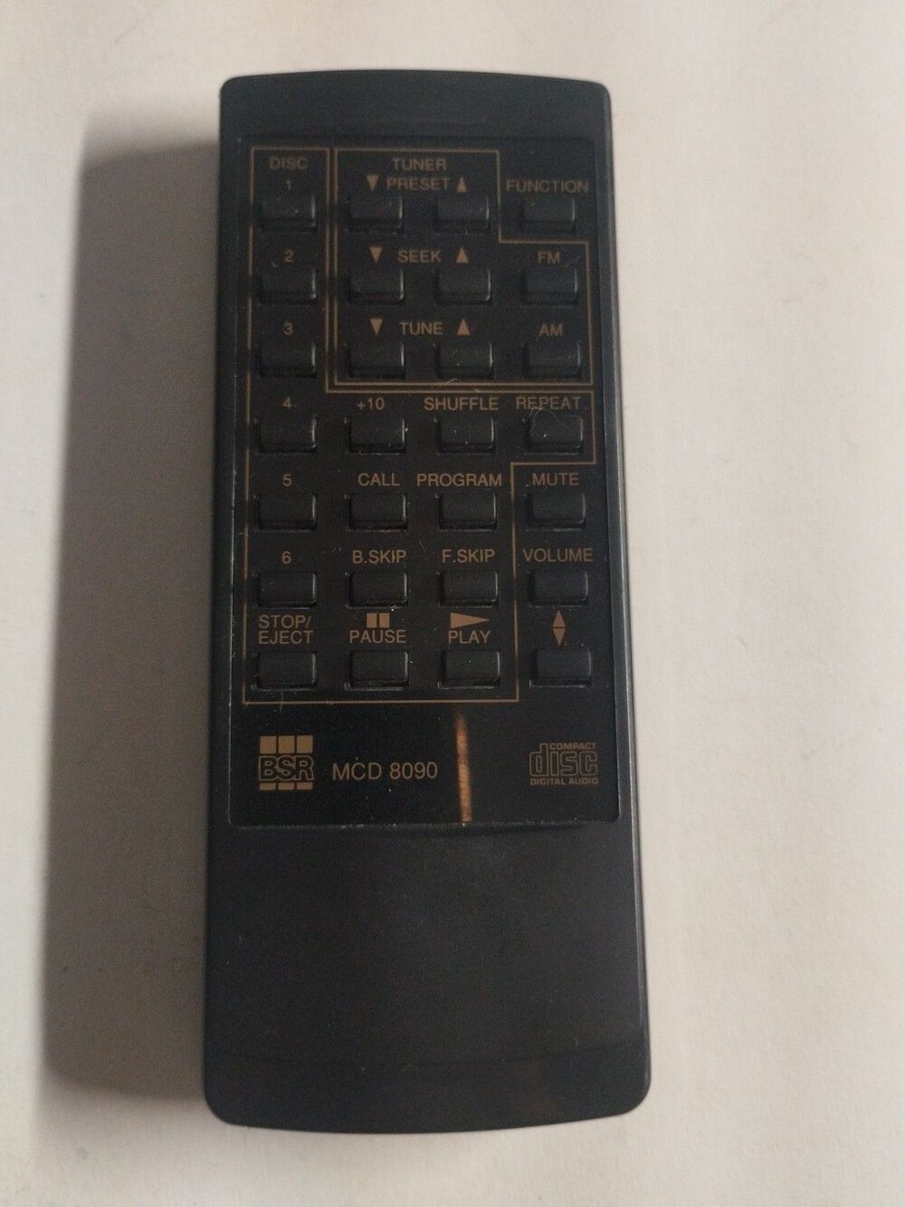 BSR MCD 8090 CD Player Remote Control - Tested & Works